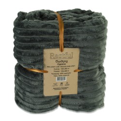 Plaid RESTFUL WELLSOFT LINE 150X240 DARK GREY 