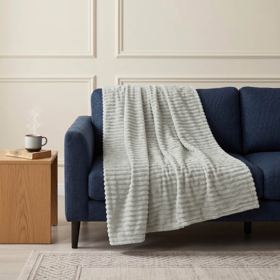 Plaid RESTFUL WELLSOFT LINE 150X240 LIGHT GREY 