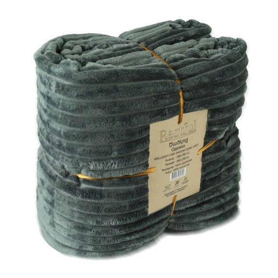 Plaid RESTFUL WELLSOFT LINE 240X240 DARK GREY 