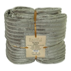 Plaid RESTFUL WELLSOFT LINE 240X240 SILVER BEIGE 