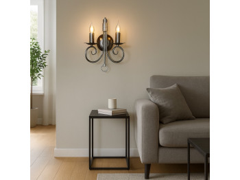 Sconce SEVERNIY SVET TOLEDO 2-Р.ЧЕРНОЕ СЕРЕБРО 