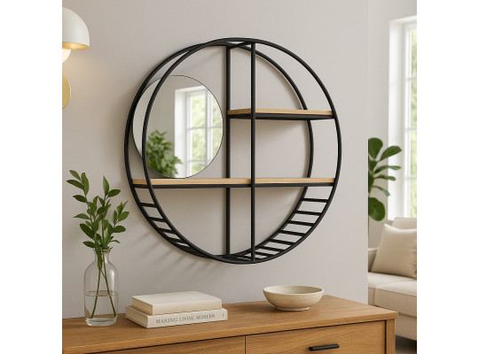 Դարակ HOBEL BROMELIA MIRROR METAL BLACK/K349 (1) 