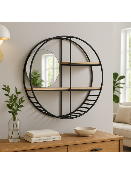 Դարակ HOBEL BROMELIA MIRROR METAL BLACK/K349 (1) 
