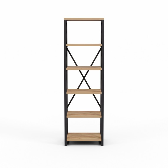 Книжный шкаф и стеллаж HOBEL LOFT-SH-139-L BLACK/ K003 (1) 