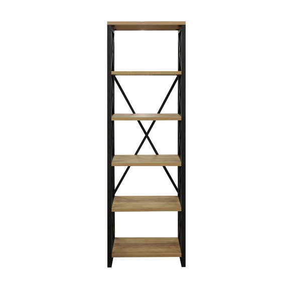 Книжный шкаф и стеллаж HOBEL LOFT-SH-139-L BLACK/ K003 (1) 