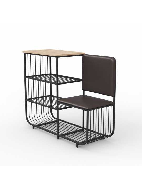 Тумба для обуви HOBEL WMX-SH-666 METAL BROWN R (1) 