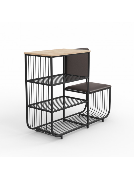 Тумба для обуви HOBEL WMX-SH-666 METAL BROWN R (1) 
