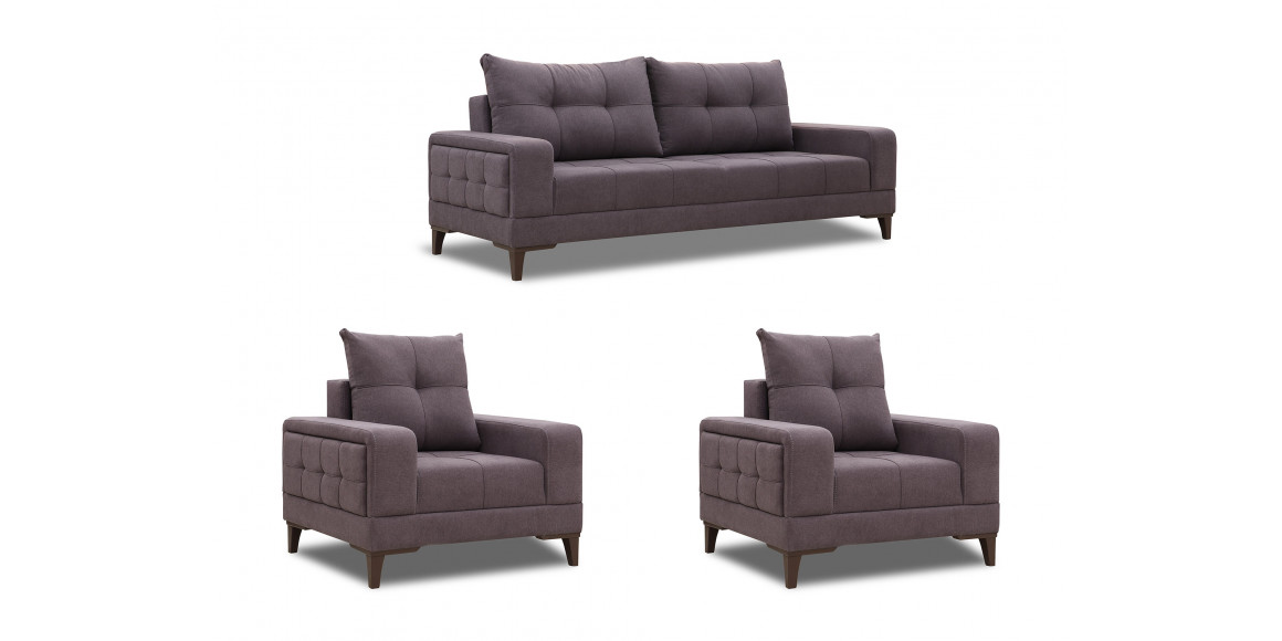 Sofa set HOBEL AGATA 3+1+1 DARK GRAY SCANDI 7 (3) 