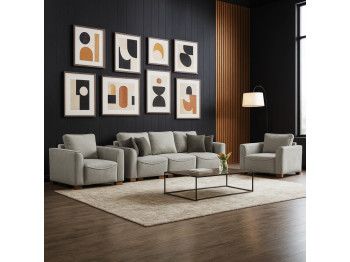 Հավաքածու HOBEL BELONA LUXE 3+1+1 CREAM BONCUK 4/ BROWN SHO 599-2 (13) 