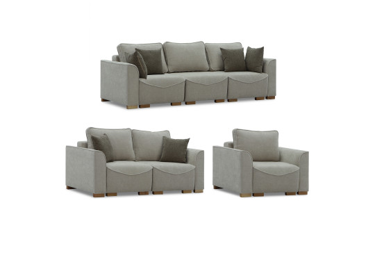 Հավաքածու HOBEL BELONA LUXE 3+2+1 CREAM BONCUK 4/ BROWN SHO 599-2 (15) 