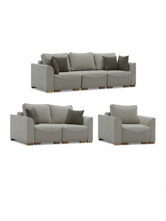 Հավաքածու HOBEL BELONA LUXE 3+2+1 CREAM BONCUK 4/ BROWN SHO 599-2 (15) 