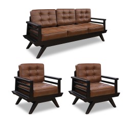 Гарнитур HOBEL BOHEM WOOD 3+1+1 BROWN PIGMENT/ (3) 