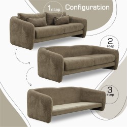 Гарнитур HOBEL CHILI 3+1+1 BROWN BEATTO 1012 (3) 