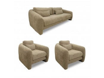Sofa set HOBEL CHILI 3+1+1 DARK CREAM BEATTO 1015 (3) 