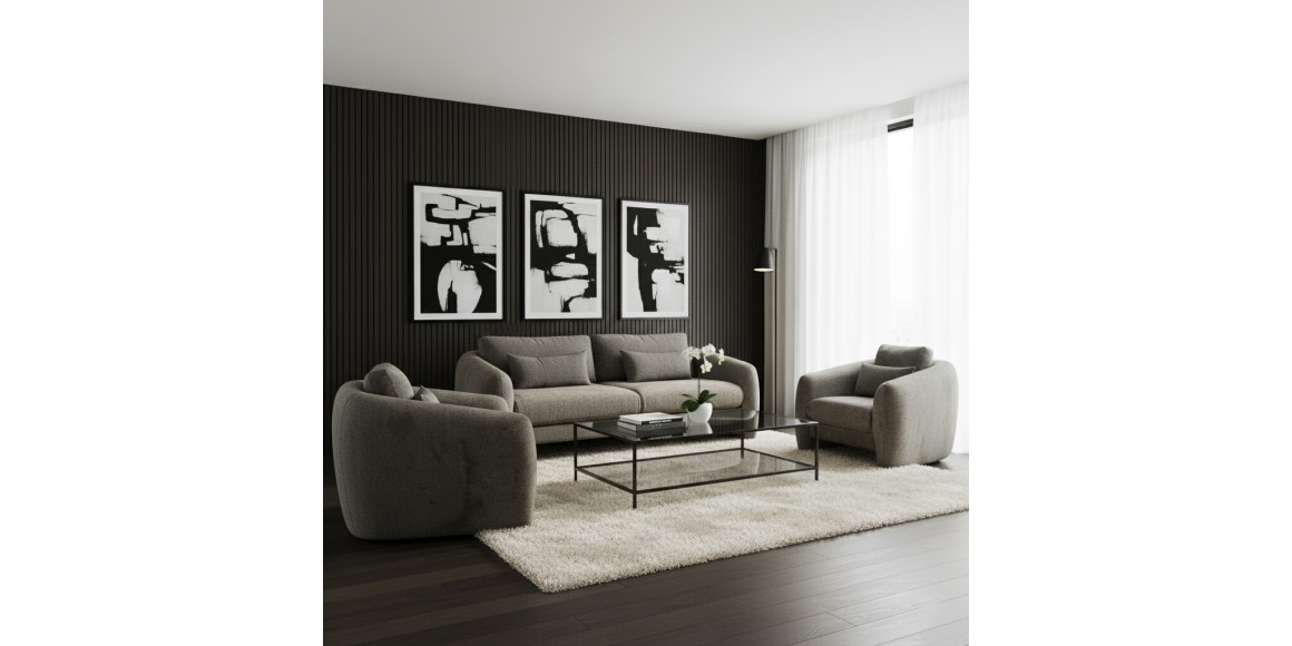 Հավաքածու HOBEL CHILI 3+1+1 GREY BEATTO 1036 (3) 