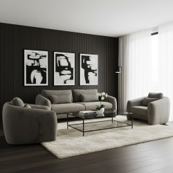 Гарнитур HOBEL CHILI 3+1+1 DARK GREY BEATTO 1036 (3) 