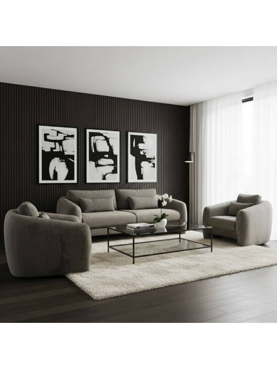 Հավաքածու HOBEL CHILI 3+1+1 GREY BEATTO 1036 (3) 