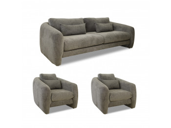 Гарнитур HOBEL CHILI 3+1+1 GREY BEATTO 1036 (3) 