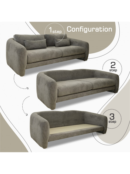 Հավաքածու HOBEL CHILI 3+1+1 GREY BEATTO 1036 (3) 