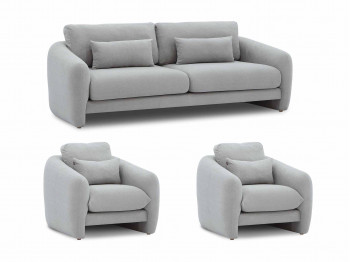 Sofa set HOBEL CHILI 3+1+1 GREY BUKLE 9 (3) 