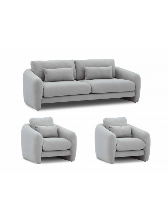 Sofa set HOBEL CHILI 3+1+1 GREY BUKLE 9 (3) 