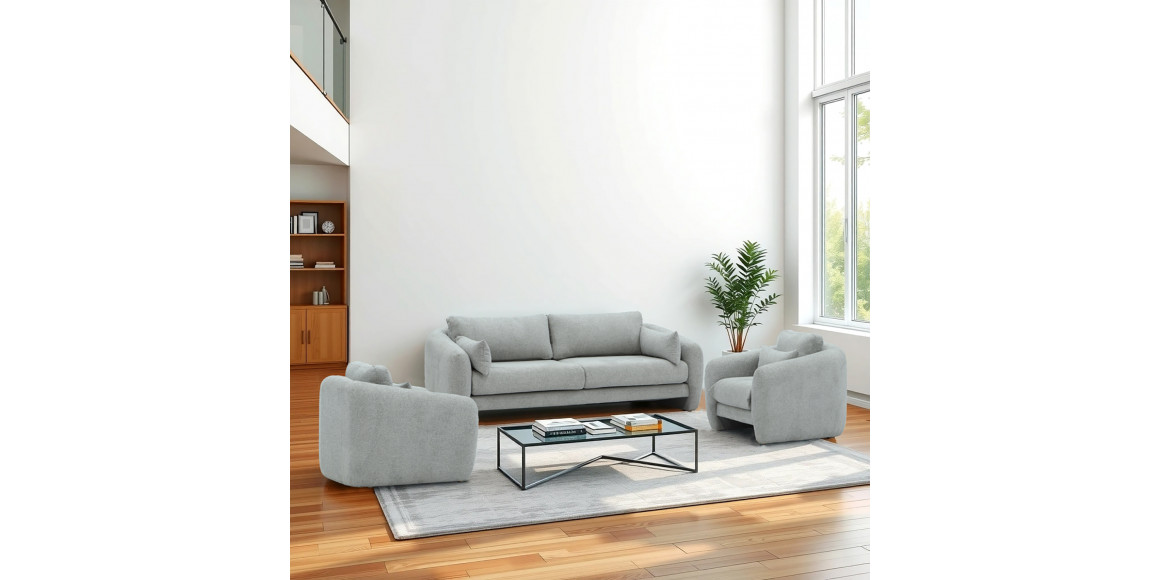 Հավաքածու HOBEL CHILI 3+1+1 LIGHT GREY BEATTO 1067 (3) 