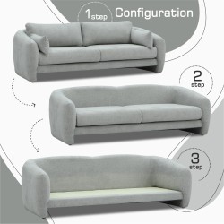 Гарнитур HOBEL CHILI 3+1+1 LIGHT GREY BEATTO 1067 (3) 