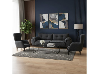 Sofa set HOBEL CLARA 3+1+1 DARK GREY BEATTO 1079 (3) 