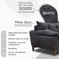 Гарнитур HOBEL CLARA 3+1+1 F/R DARK GREY BEATTO 1078 (3) 