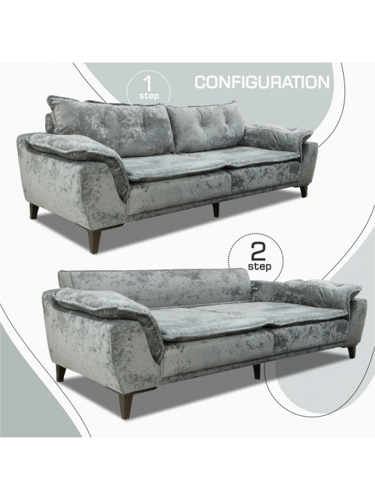 Հավաքածու HOBEL CLARA 3+1+1 F/R GREY MONACO 14 (3) 