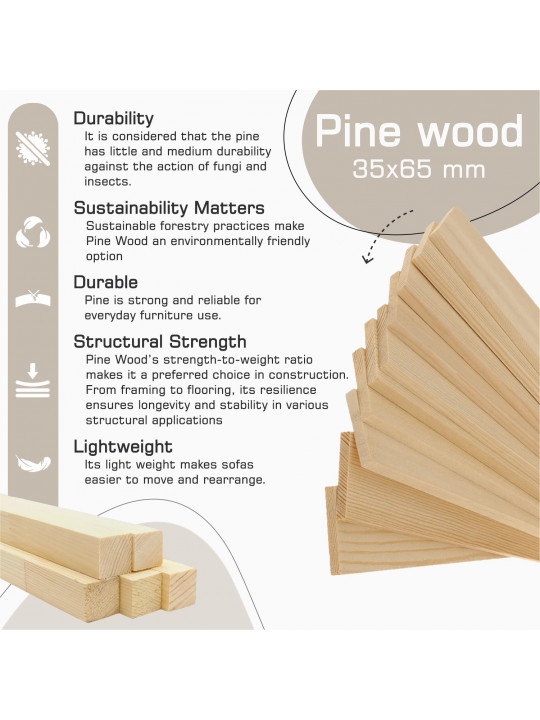 Հավաքածու HOBEL CLARA 3+1+1 F/R LIGHT BROWN BELLA 5 (3) 