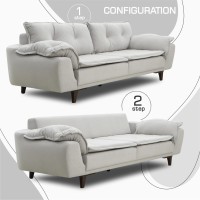 Гарнитур HOBEL CLARA 3+1+1 F/R LIGHT GREY LEONARDO 13 (3) 
