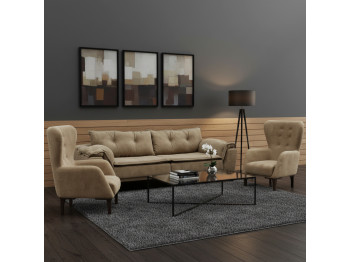 Հավաքածու HOBEL CLARA 3+1+1 F/R LIGHT BROWN BELLA 5 (3) 