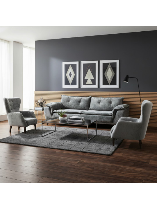 Հավաքածու HOBEL CLARA 3+1+1 GRAY MONACO 14 (3) 