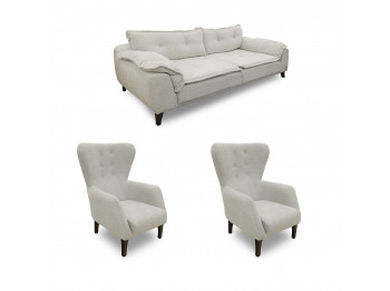 Гарнитур HOBEL CLARA 3+1+1 LIGHT GREY BEATTO 1069 (3) 
