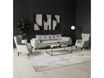 Sofa set HOBEL CLARA 3+1+1 LIGHT GREY BEATTO 1069 (3) 
