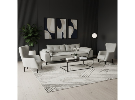Sofa set HOBEL CLARA 3+1+1 LIGHT GREY BEATTO 1069 (3) 