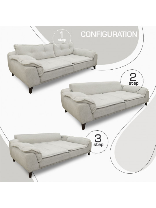 Հավաքածու HOBEL CLARA 3+1+1 LIGHT GREY BEATTO 1069 (3) 