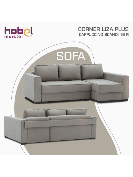 Диван HOBEL CORNER LIZA PLUS CAPPUCCINO SCANDI 19 R (5) 