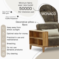 Sofa HOBEL CORNER WOOD DARK CAPPUCCINO MONACO 5/ INFINITY 103/INFINITY 290 R(5) 