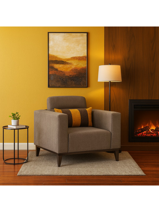 Բազկաթոռ HOBEL DALI 1 BROWN SCANDI 6/ RETTIO 1001 (1) 