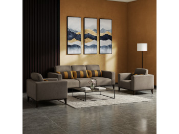 Հավաքածու HOBEL DALI 3+1+1 BROWN SCANDI 6/ RETTIO 1001 (3) 