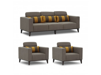 Sofa set HOBEL DALI 3+1+1 BROWN SCANDI 6/ RETTIO 1001 (3) 