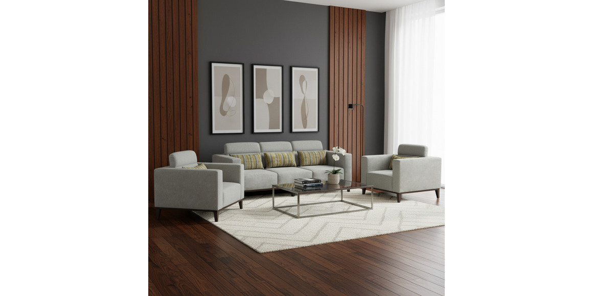 Sofa set HOBEL DALI 3+1+1 LIGHT GREY SCANDI 18/ ONTARIO BAND BAMBOO (3) 