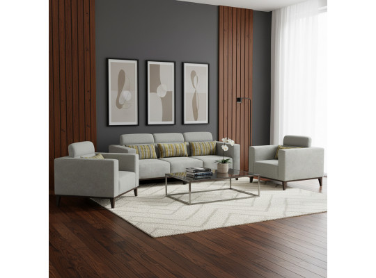 Sofa set HOBEL DALI 3+1+1 LIGHT GREY SCANDI 18/ ONTARIO BAND BAMBOO (3) 