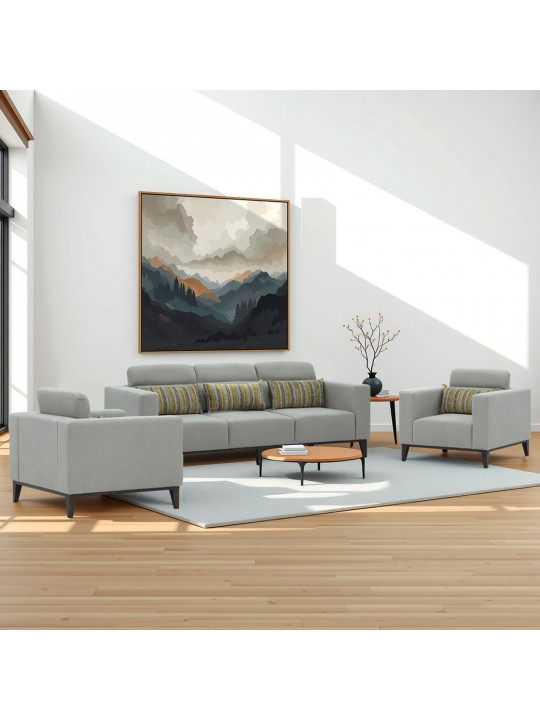 Гарнитур HOBEL DALI 3+1+1 LIGHT GREY SCANDI 18/ ONTARIO BAND BAMBOO (3) 