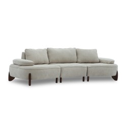 Sofa set HOBEL DANIA 3+2+1 CREAM BONCUK 4/ BROWN BEATTO 1012 (6) 