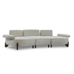 Sofa set HOBEL DANIA 3+2+1 CREAM BONCUK 4/ BROWN BEATTO 1012 (6) 
