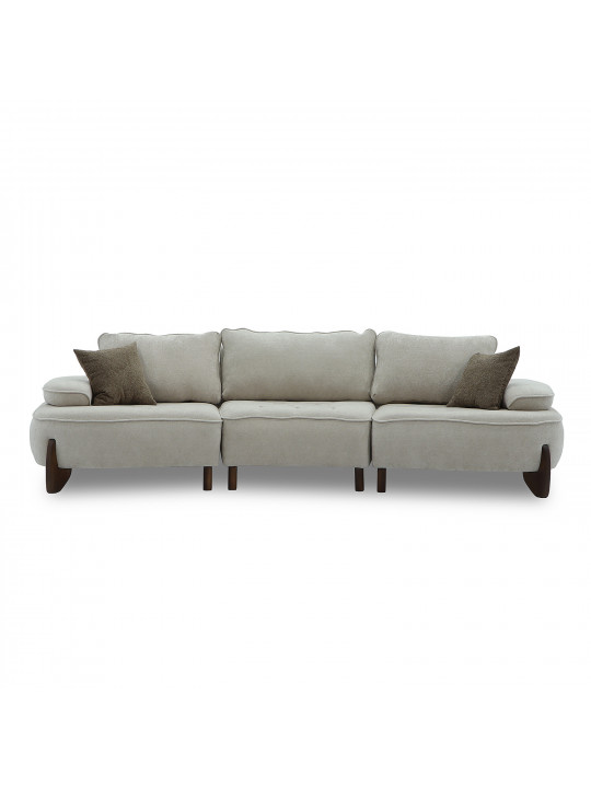 Sofa set HOBEL DANIA 3+1+1 CREAM BONCUK 4/ BROWN BEATTO 1012 (5) 