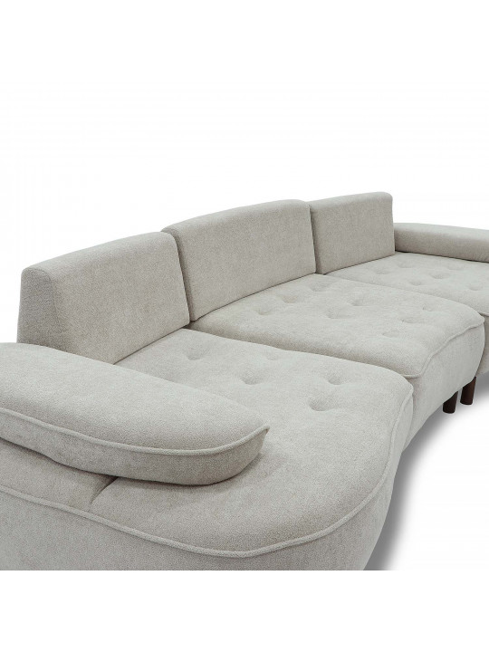 Sofa set HOBEL DANIA 3+1+1 CREAM BONCUK 4/ BROWN BEATTO 1012 (5) 